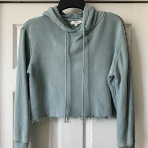 PacSun green cropped hoodie XS L.A. Hearts